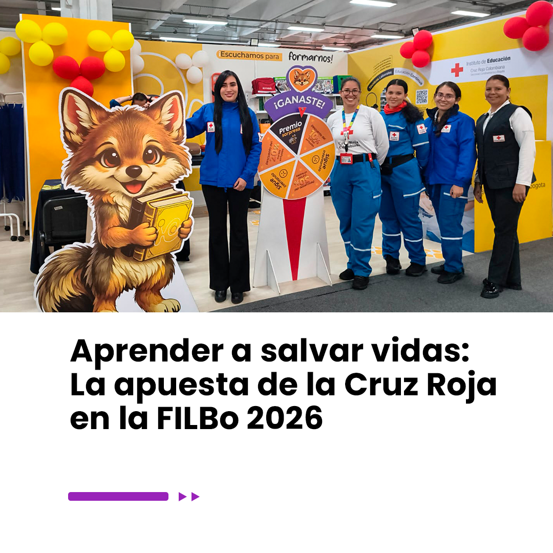 Imagen noticia Aprender a salvar vidas: La apuesta de la Cruz Roja en la FILBo 2026