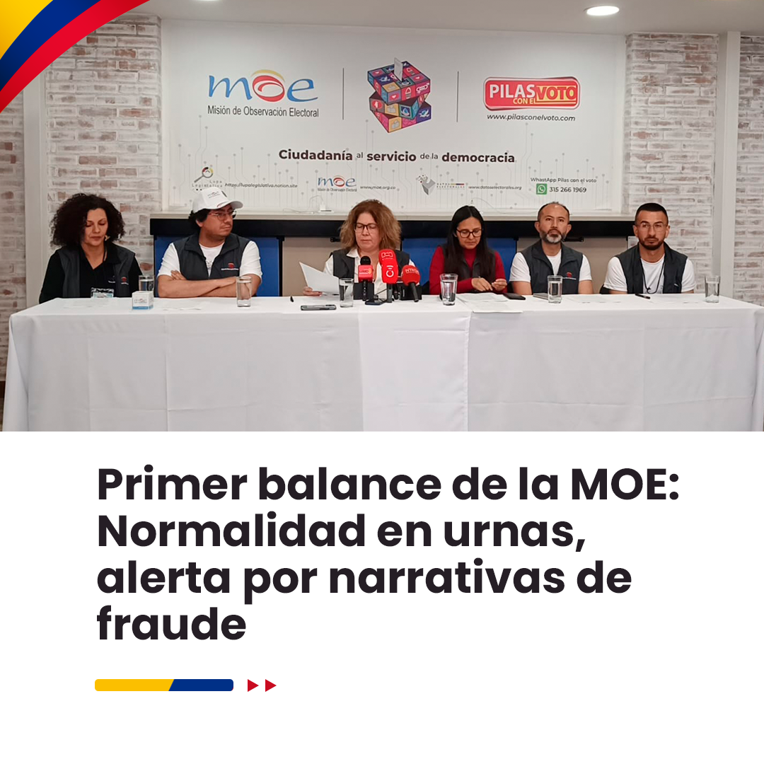 Imagen noticia Primer balance de la MOE: Normalidad en urnas, alerta por narrativas de fraude