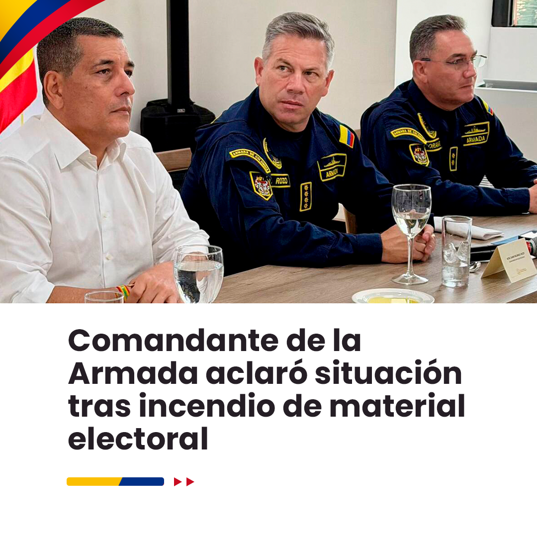 Imagen noticia Comandante de la Armada aclaró situación tras incendio de material electoral 