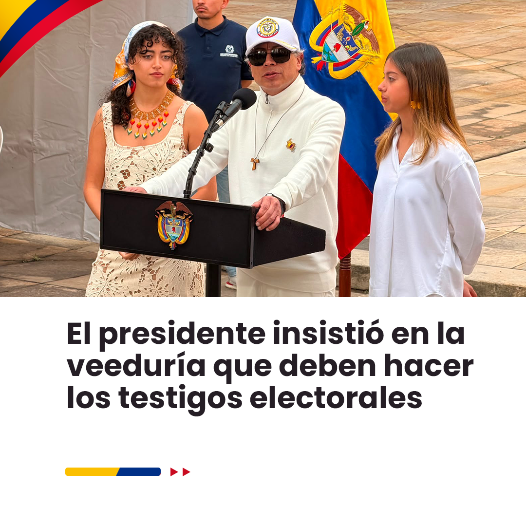 Imagen noticia El presidente insistió en la veeduría que deben hacer los testigos electorales