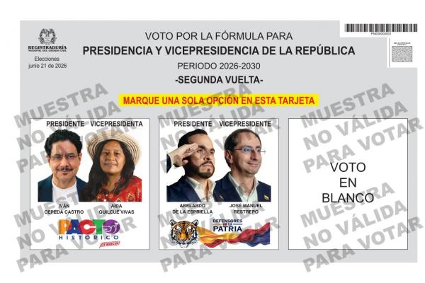 Foto: Registraduría Nacional del Estado Civil